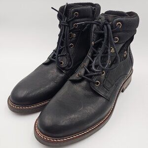 Bullboxer Amon Black Leather Chukka Lace Up Ankle Boots Men's Size US 9 - EU 42